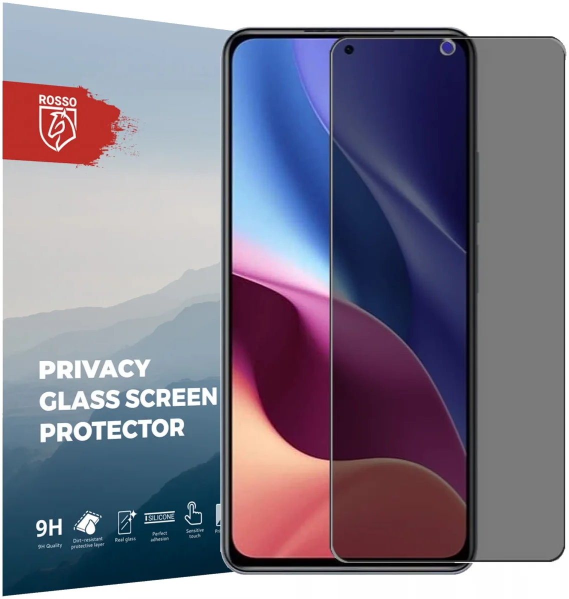 Rosso Oppo Reno 12 F 9H Tempered Glass Screen Protector Privacy afbeelding 1