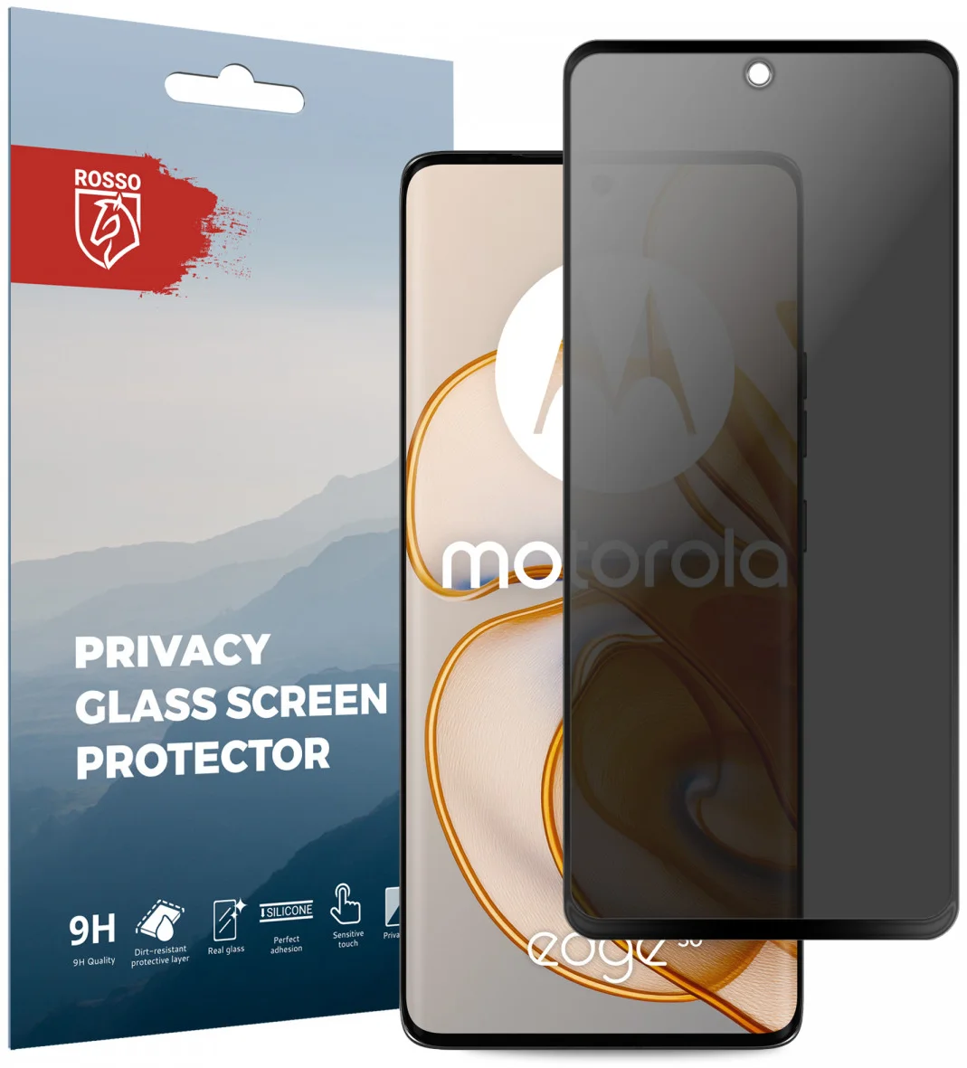 Rosso Motorola Edge 50 9H Tempered Glass Screen Protector Privacy afbeelding 1