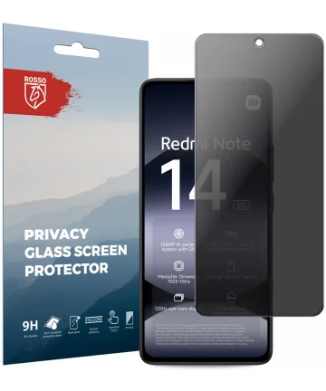 Rosso Xiaomi Redmi Note 14 9H Tempered Glass Screen Protector Privacy Screen Protectors