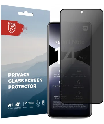 Rosso Xiaomi Redmi Note 14 Pro+ 9H Tempered Glass Screen Protector Privacy Screen Protectors