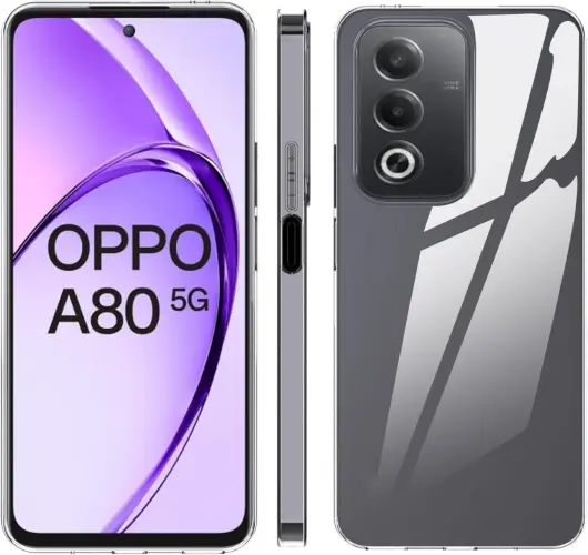 Oppo A80 Hoesje Dun TPU Back Cover Transparant afbeelding 3