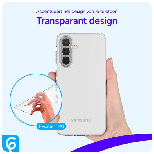 Samsung Galaxy A56 Hoesje Dun TPU Back Cover Transparant afbeelding 4