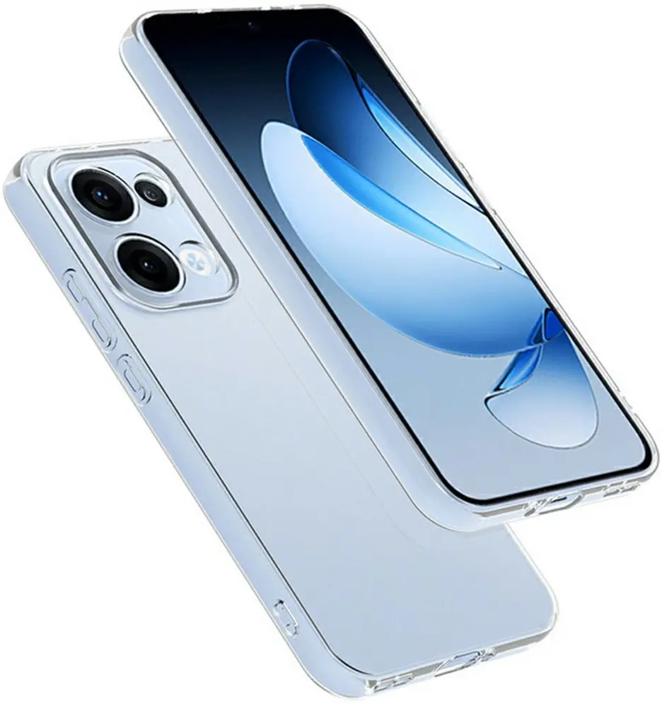 Oppo Reno 13 Hoesje Dun TPU Back Cover Transparant afbeelding 2