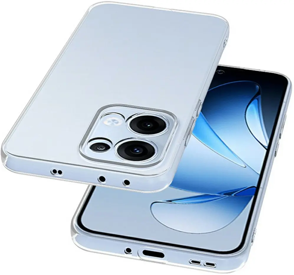 Oppo Reno 13 Hoesje Dun TPU Back Cover Transparant afbeelding 3