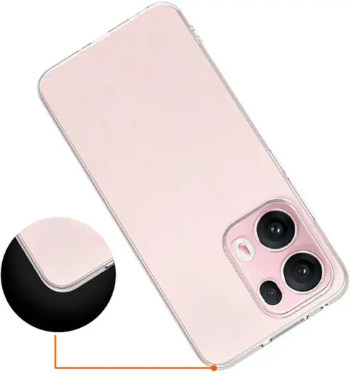 Oppo Reno 13 Pro Hoesje Dun TPU Back Cover Transparant afbeelding 5