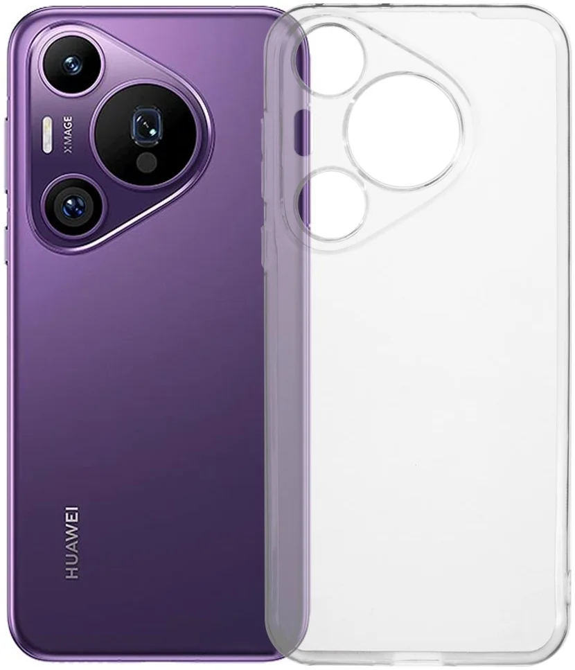 Huawei Pura 70 Pro Hoesje Dun TPU Back Cover Transparant afbeelding 1