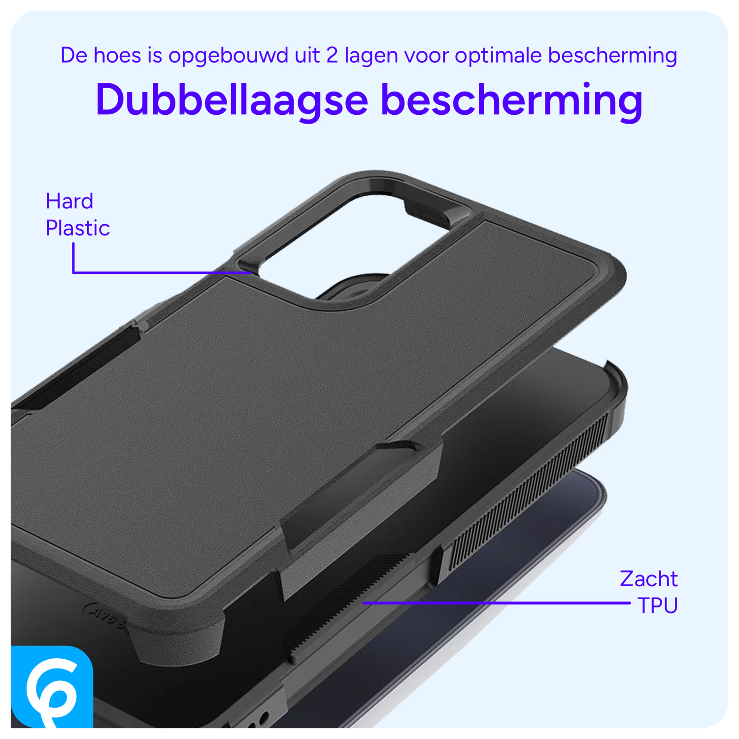 Samsung Galaxy A26 Hoesje Schokbestendige Hardcase Back Cover Zwart afbeelding 3