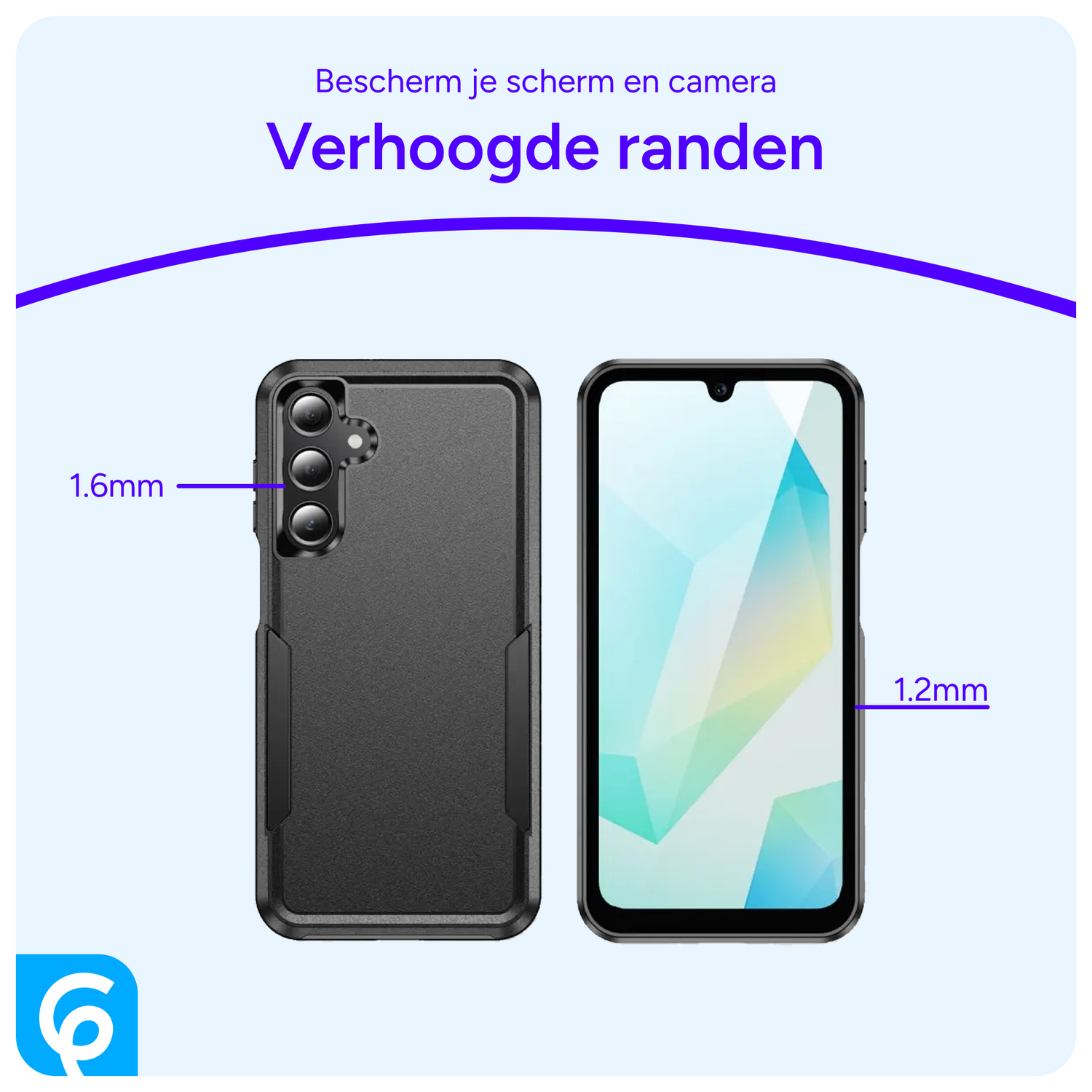 Samsung Galaxy A26 Hoesje Schokbestendige Hardcase Back Cover Zwart afbeelding 2