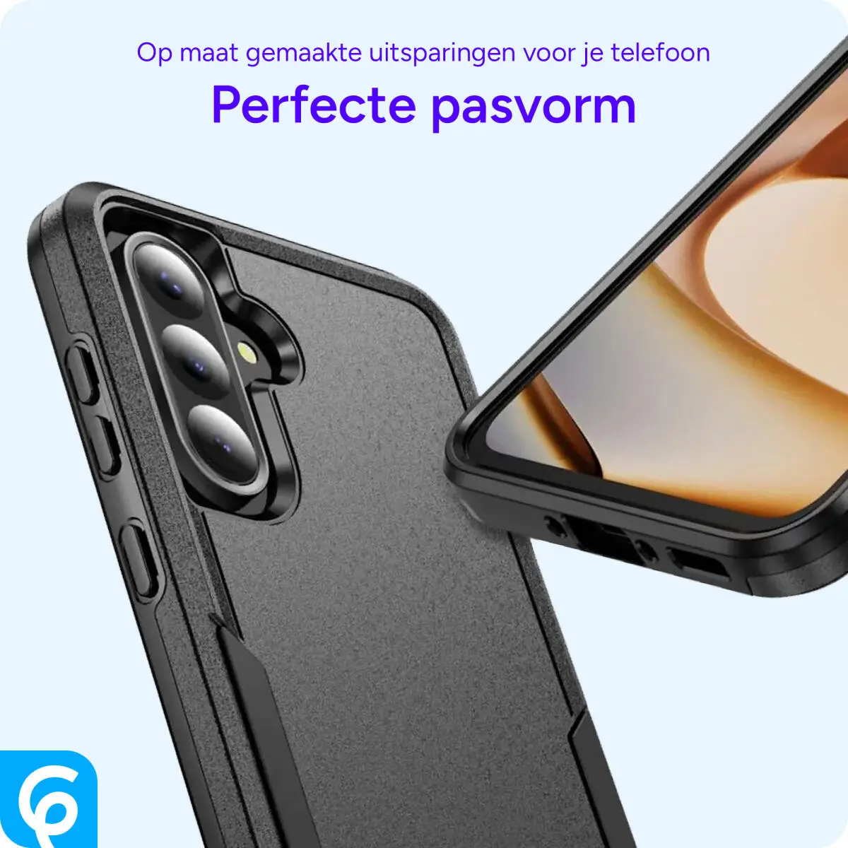 Samsung Galaxy A56 Hoesje Schokbestendige Hardcase Back Cover Zwart afbeelding 3