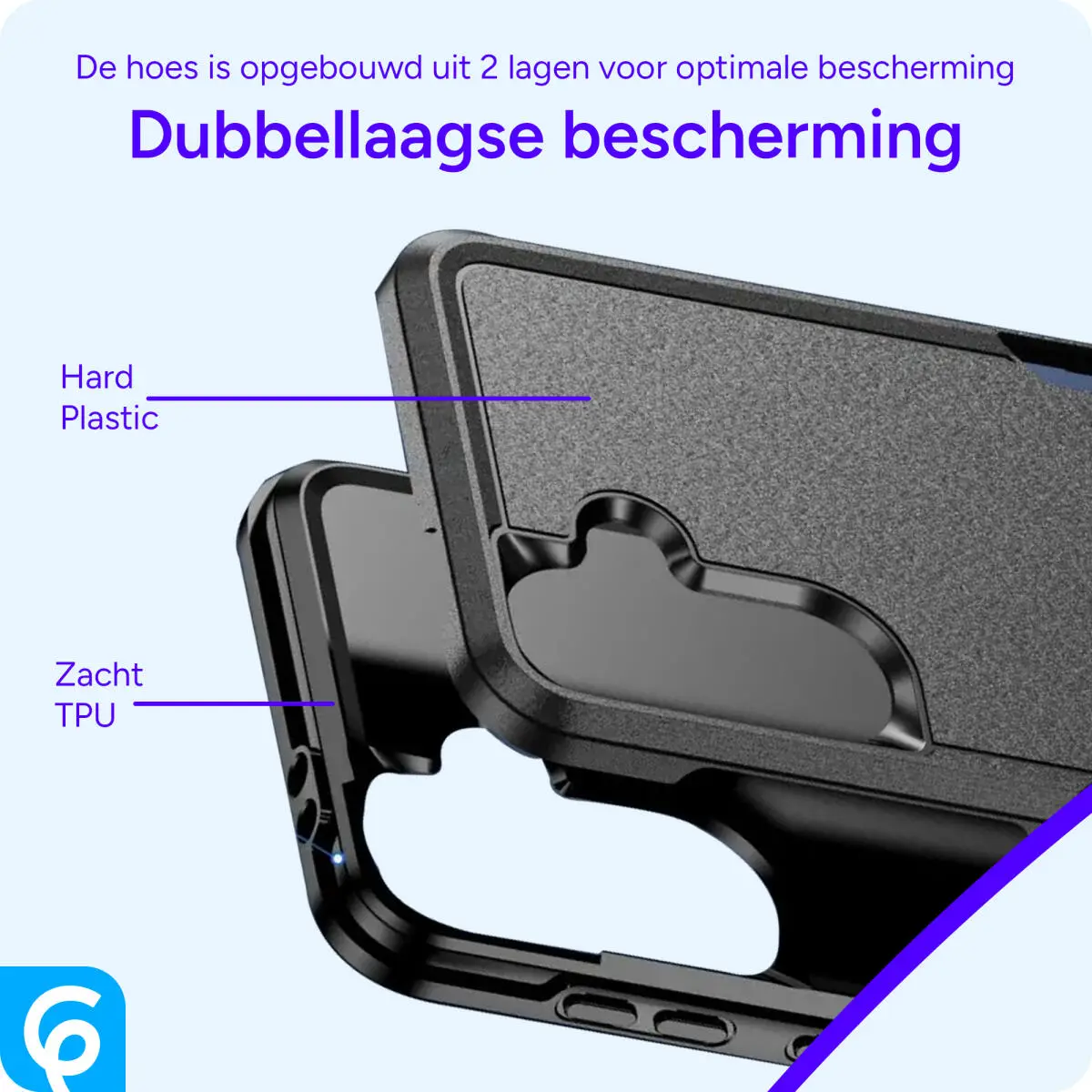 Samsung Galaxy A56 Hoesje Schokbestendige Hardcase Back Cover Zwart afbeelding 6
