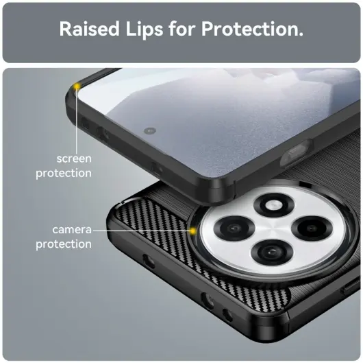 OnePlus 13R Hoesje Geborsteld TPU Flexibele Back Cover Zwart afbeelding 7