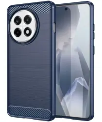 OnePlus 13R Hoesje Geborsteld TPU Flexibele Back Cover Blauw afbeelding