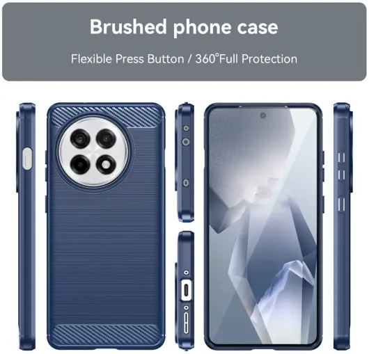 OnePlus 13R Hoesje Geborsteld TPU Flexibele Back Cover Blauw afbeelding 8