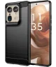 Motorola Edge 50 Ultra Hoesje Geborsteld TPU Flexibele Back Cover Zwart