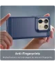 Motorola Edge 50 Ultra Hoesje Geborsteld TPU Flexibele Back Cover Blauw