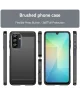 Samsung Galaxy A26 Hoesje Geborsteld TPU Flexibele Back Cover Zwart