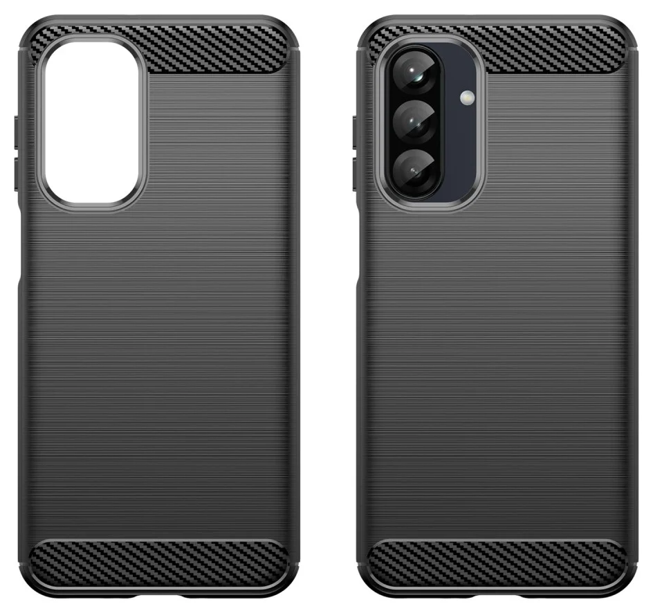 Samsung Galaxy A26 Hoesje Geborsteld TPU Flexibele Back Cover Zwart afbeelding 2