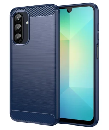 Samsung Galaxy A26 Hoesje Geborsteld TPU Flexibele Back Cover Blauw Hoesjes