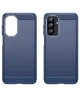 Samsung Galaxy A26 Hoesje Geborsteld TPU Flexibele Back Cover Blauw