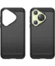 Huawei P70 Hoesje Geborsteld TPU Flexibele Back Cover Zwart