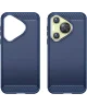 Huawei P70 Hoesje Geborsteld TPU Flexibele Back Cover Blauw