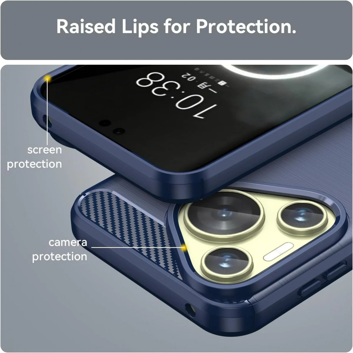 Huawei Pura 70 Hoesje Geborsteld TPU Flexibele Back Cover Blauw afbeelding 6