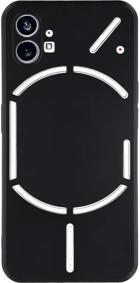 Nothing Phone (1) Hoesje Dun TPU Back Cover Matte Zwart afbeelding 1