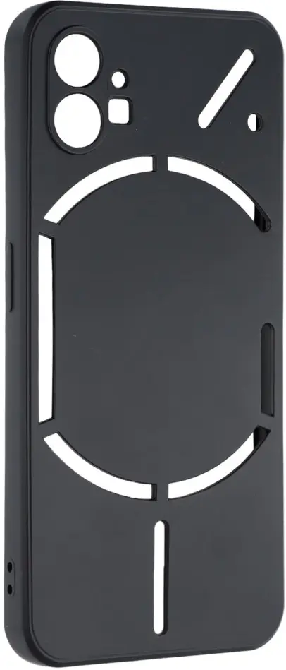 Nothing Phone (1) Hoesje Dun TPU Back Cover Matte Zwart afbeelding 2