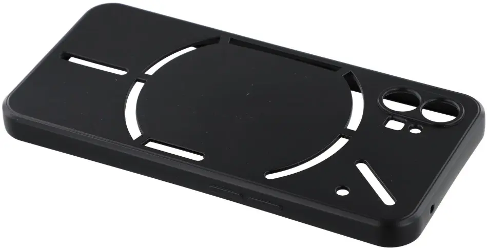 Nothing Phone (1) Hoesje Dun TPU Back Cover Matte Zwart afbeelding 5