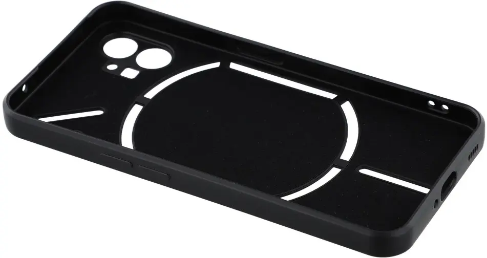 Nothing Phone (1) Hoesje Dun TPU Back Cover Matte Zwart afbeelding 6