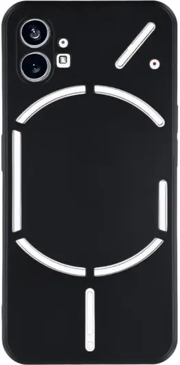 Nothing Phone (1) Hoesje Dun TPU Back Cover Matte Zwart afbeelding 1