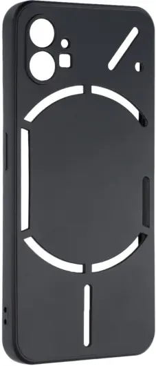 Nothing Phone (1) Hoesje Dun TPU Back Cover Matte Zwart afbeelding 2