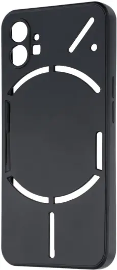 Nothing Phone (1) Hoesje Dun TPU Back Cover Matte Zwart afbeelding 3