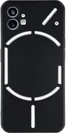 Nothing Phone (1) Hoesje Dun TPU Back Cover Matte Zwart afbeelding