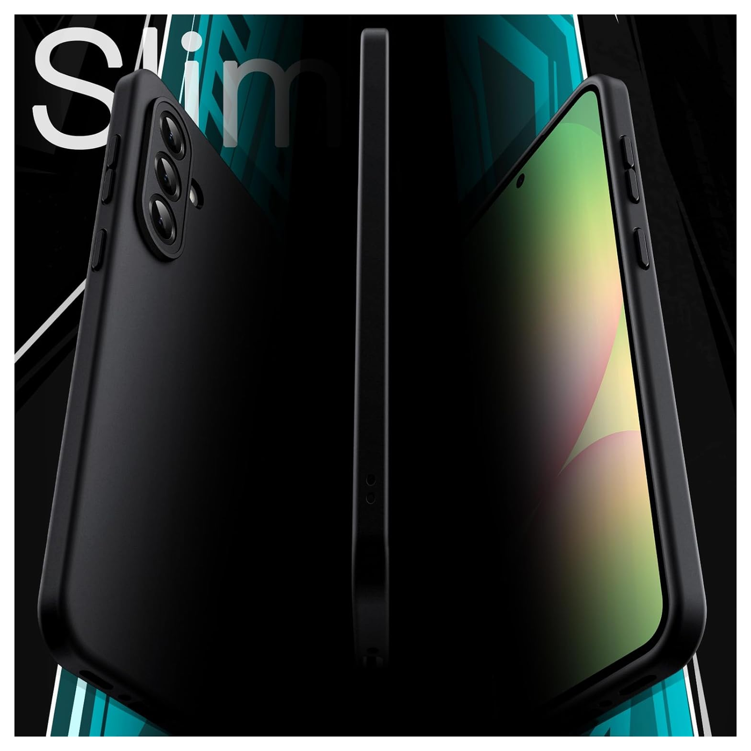 Samsung Galaxy A26 Hoesje Dun TPU Back Cover Matte Zwart afbeelding 2