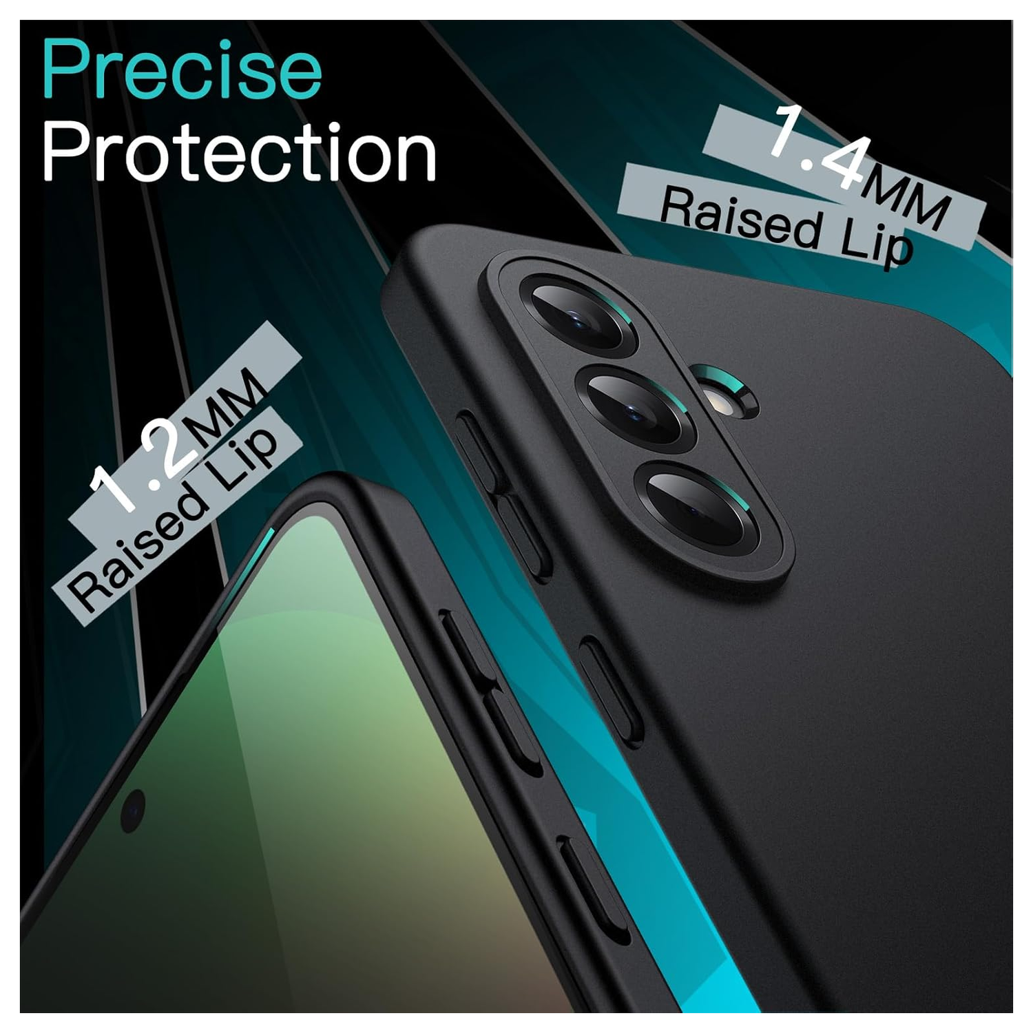 Samsung Galaxy A26 Hoesje Dun TPU Back Cover Matte Zwart afbeelding 3
