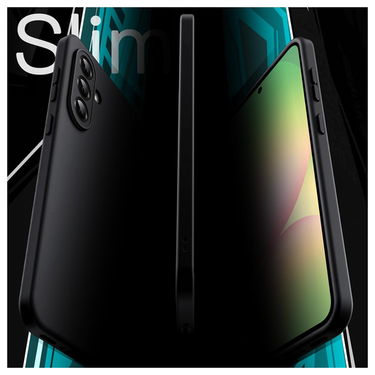 Samsung Galaxy A56 Hoesje Dun TPU Back Cover Matte Zwart afbeelding 2