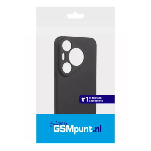 Huawei Pura 70 Pro Hoesje Dun TPU Back Cover Matte Zwart afbeelding 6