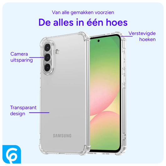 Samsung Galaxy A56 Hoesje Schokbestendig en Dun TPU Back Cover Transparant afbeelding 4