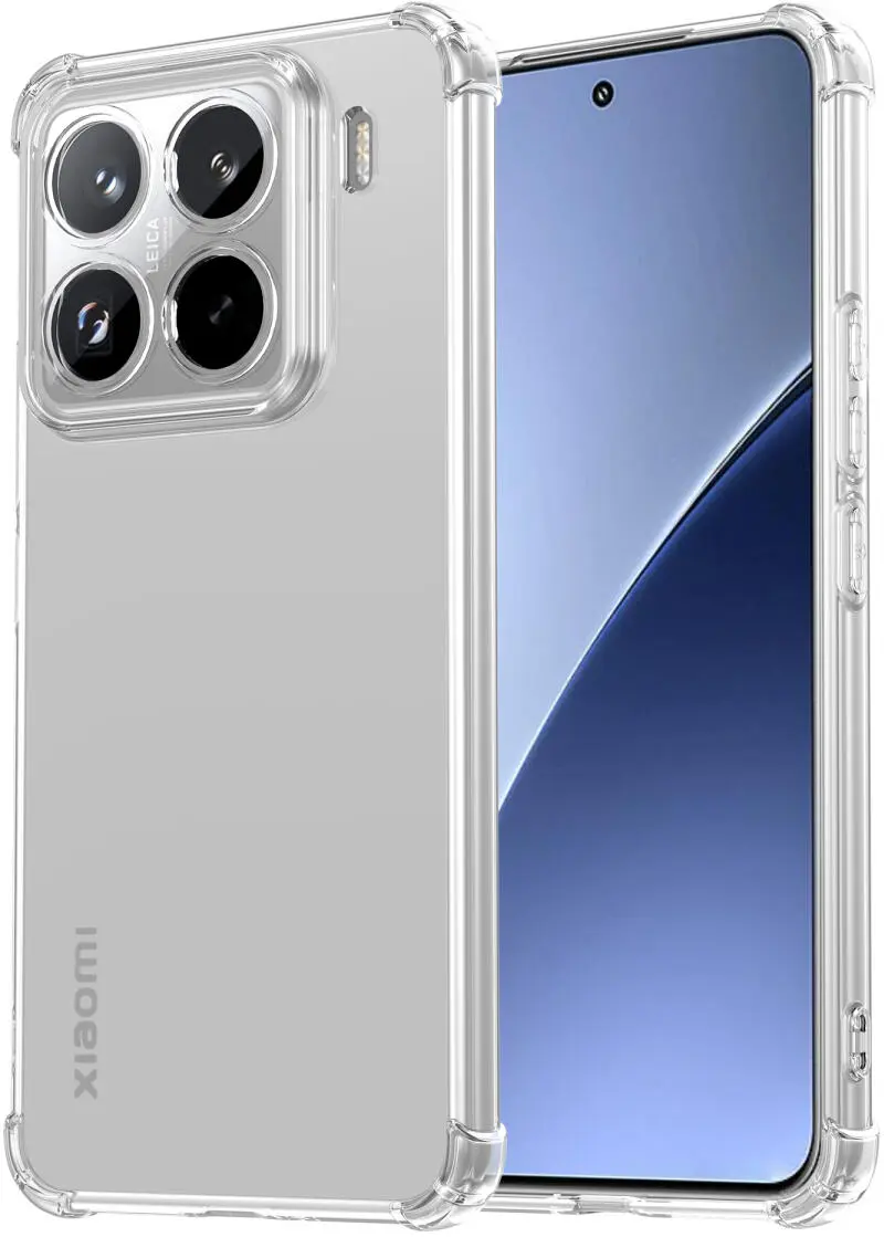 Xiaomi 15 Pro Hoesje Schokbestendig en Dun TPU Back Cover Transparant afbeelding 1