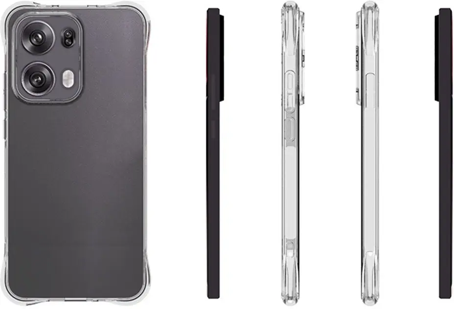 Oppo Reno 13 Pro Hoesje Schokbestendig en Dun TPU Back Cover Transparant afbeelding 6