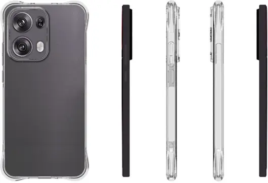 Oppo Reno 13 Pro Hoesje Schokbestendig en Dun TPU Back Cover Transparant afbeelding 6