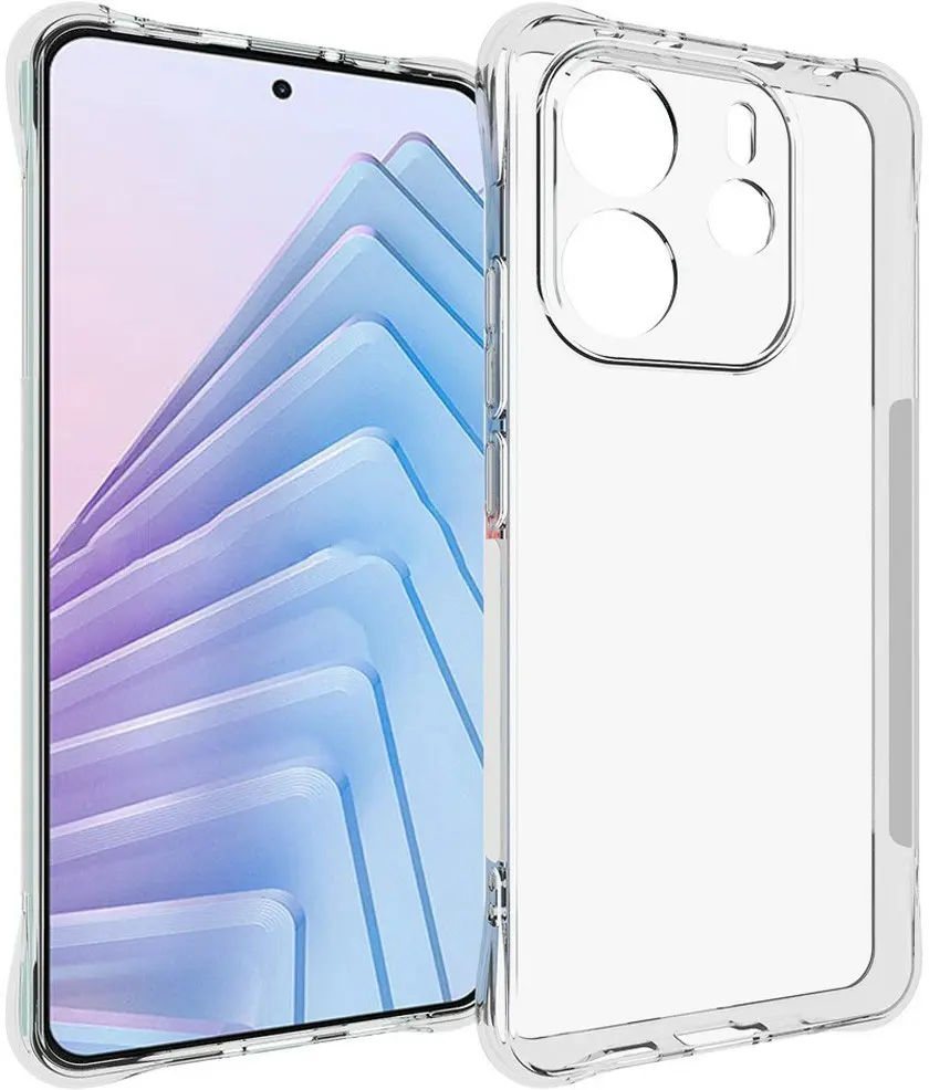 Xiaomi Redmi Note 14 4G Hoesje Schokbestendig en Dun TPU Back Cover Transparant afbeelding 1