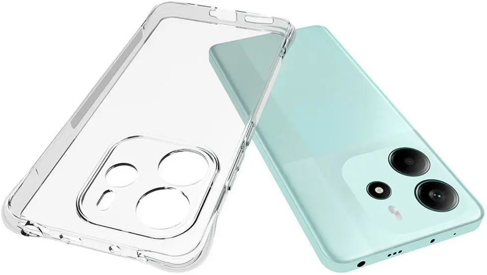 Xiaomi Redmi Note 14 4G Hoesje Schokbestendig en Dun TPU Back Cover Transparant afbeelding 2