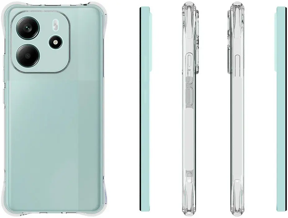 Xiaomi Redmi Note 14 4G Hoesje Schokbestendig en Dun TPU Back Cover Transparant afbeelding 7