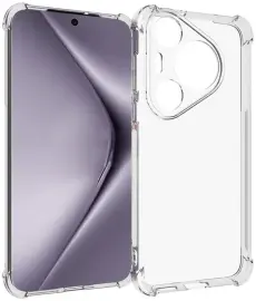 Huawei Pura 70 Pro Hoesje Schokbestendig en Dun TPU Back Cover Transparant