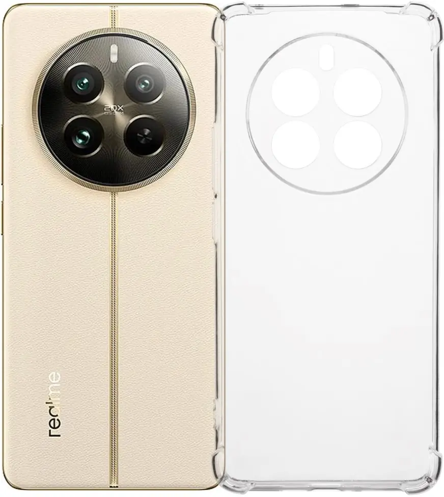 Realme 12 Pro Hoesje Schokbestendig en Dun TPU Back Cover Transparant afbeelding 1