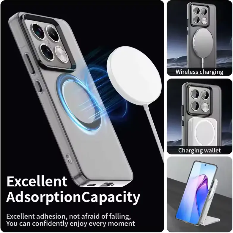 Xiaomi 14T Hoesje Hard Back Cover met MagSafe Transparant afbeelding 2