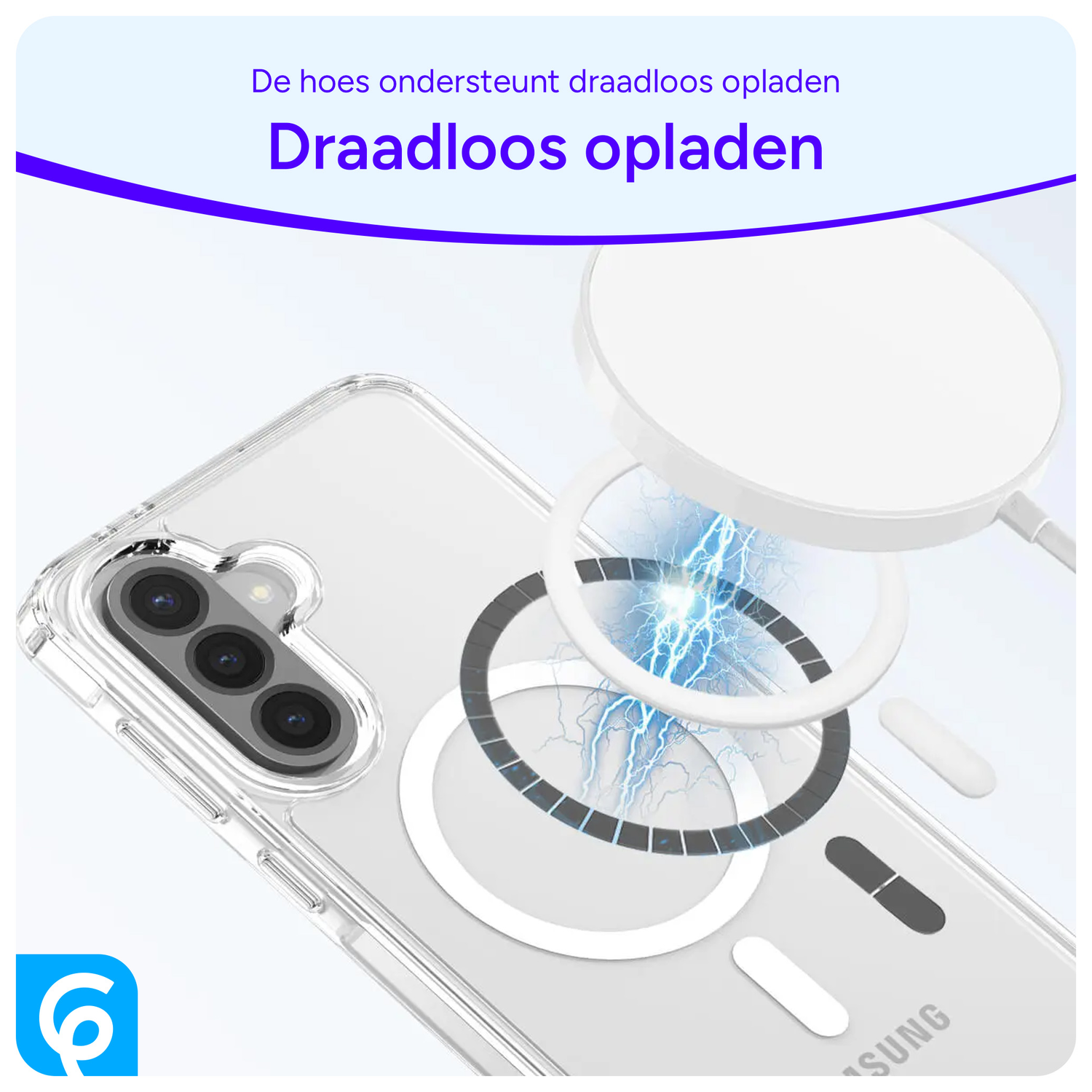 Samsung Galaxy A56 Hoesje Hard Back Cover met MagSafe Transparant afbeelding 2
