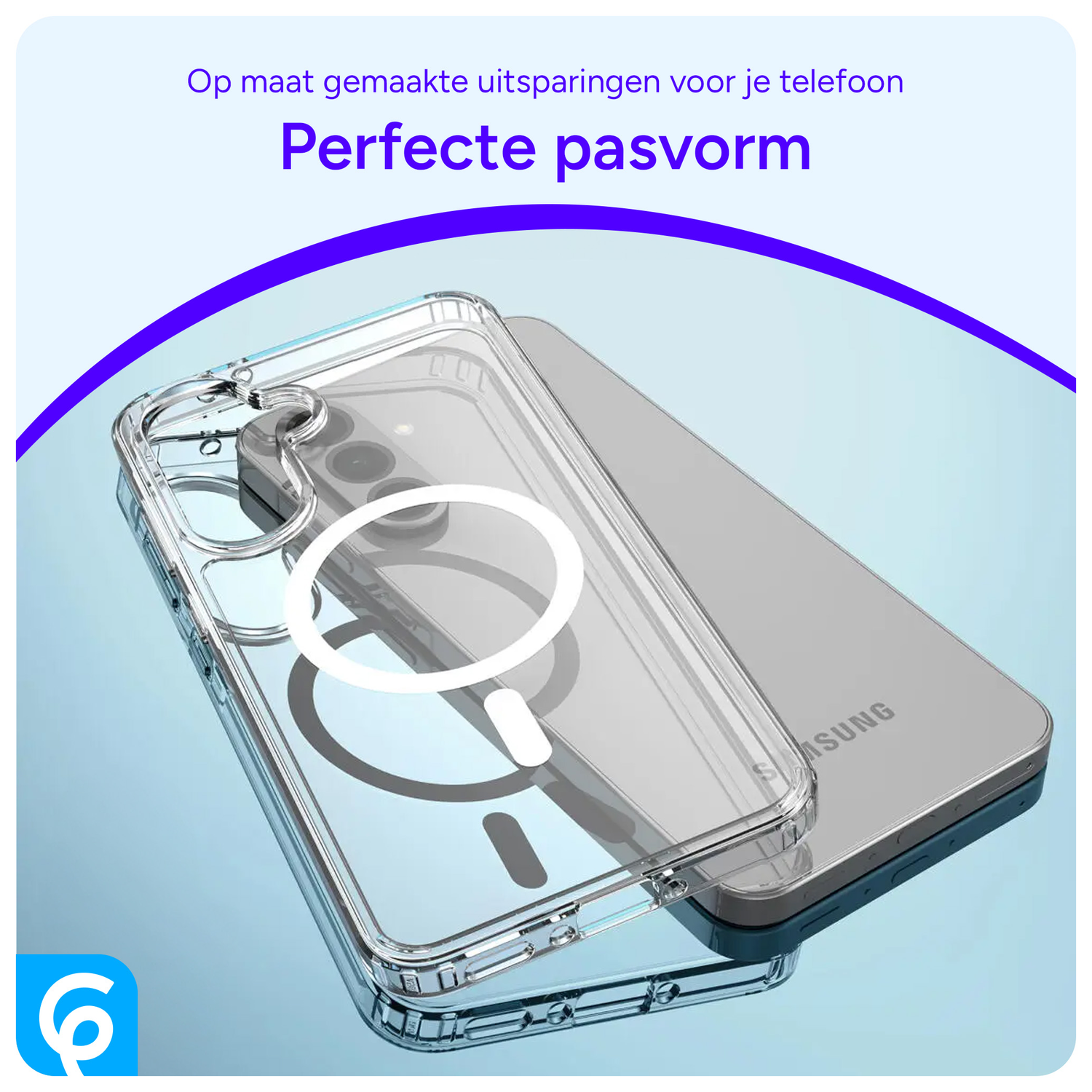 Samsung Galaxy A56 Hoesje Hard Back Cover met MagSafe Transparant afbeelding 4